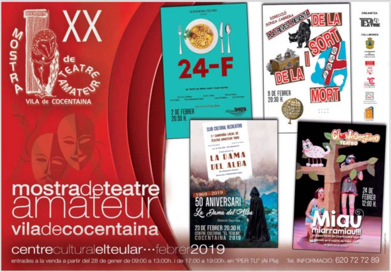 Cocentaina acull la XX Mostra de Teatre Amateur durat el mes de febrer