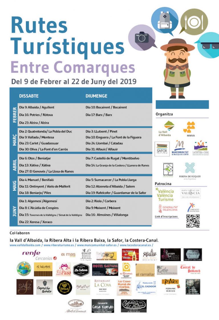 La Vall d’Albaida inicia les rutes ‘Entre Comarques 2019’ aquest cap de setmana